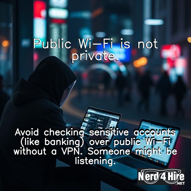Public Wi-Fi is not private.
