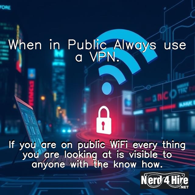 When in Public Always use a VPN. 